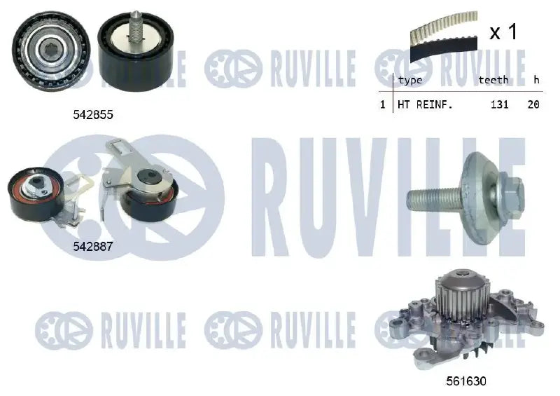 Pompe à eau + kit de courroie crantée pour PSA 1.5BLUEHDI 2018>